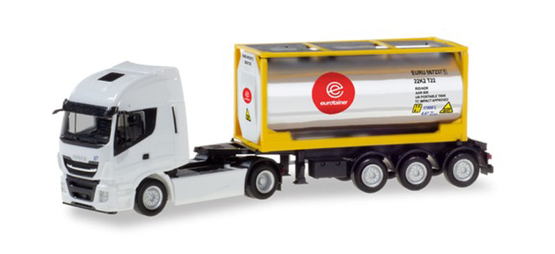 Herpa 310604 HO Eurotainer Iveco Stralis Tractor with 3-Axle Tanker Trailer