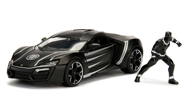 Jada Toys 99723 1:24 Black Panther Figure & Lykan Hypersport Die Cast Vehicle