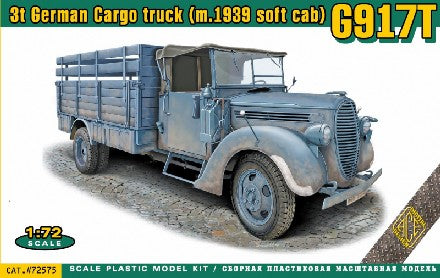 ACEs 72575 1:72 G917T 3t Soft Cab Cargo Truck Military Vehicle Model Kit