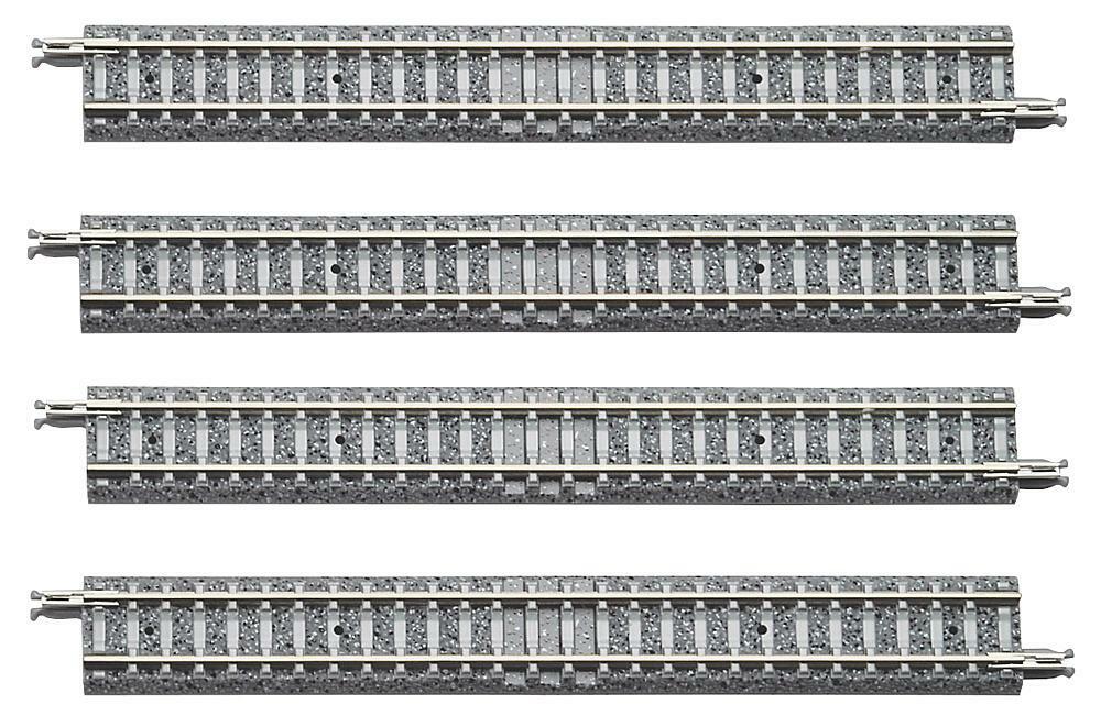 TomyTec 10111 N 140mm traight Track with Concrete Ties S140 (Pack of 4)