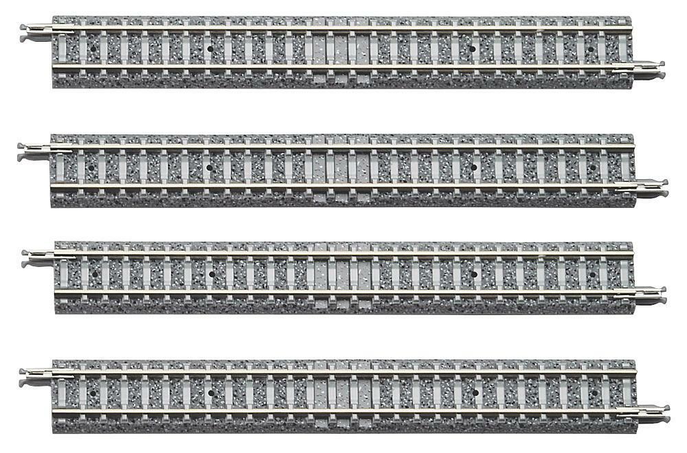 TomyTec 10111 N 140mm traight Track with Concrete Ties S140 (Pack of 4)