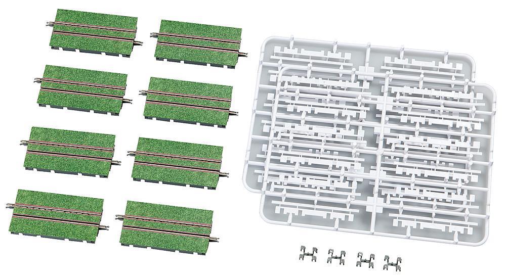 TomyTec 17899 N Green Grass-Embedded Street Track S70-WP(G) (Pack of 8)
