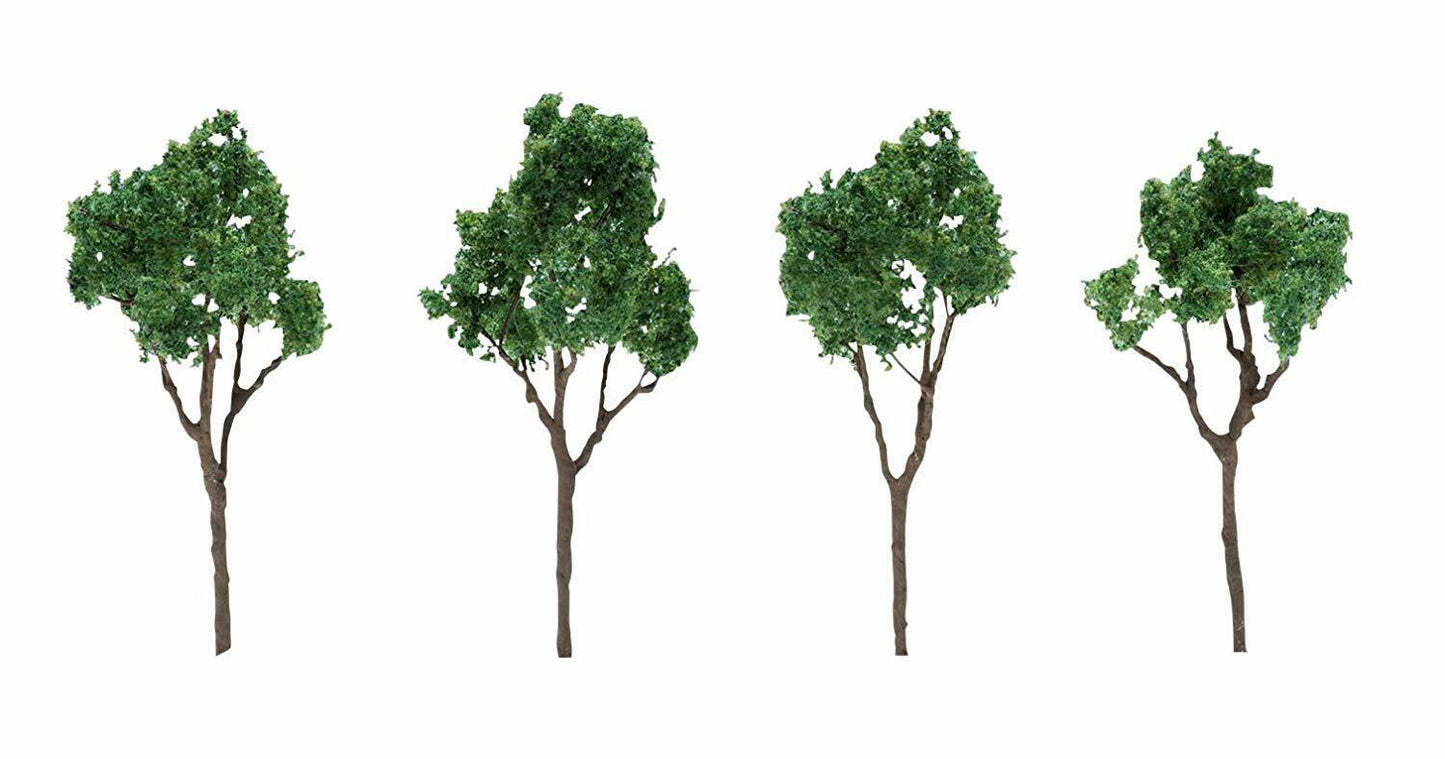 TomyTec 8189 Dark Green Deciduous Trees without Bases (Pack of 4)