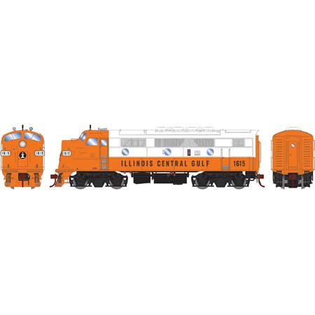 Athearn G22599 HO Illinois Central Railroad/Freight F3A Diesel Locomotive #1615