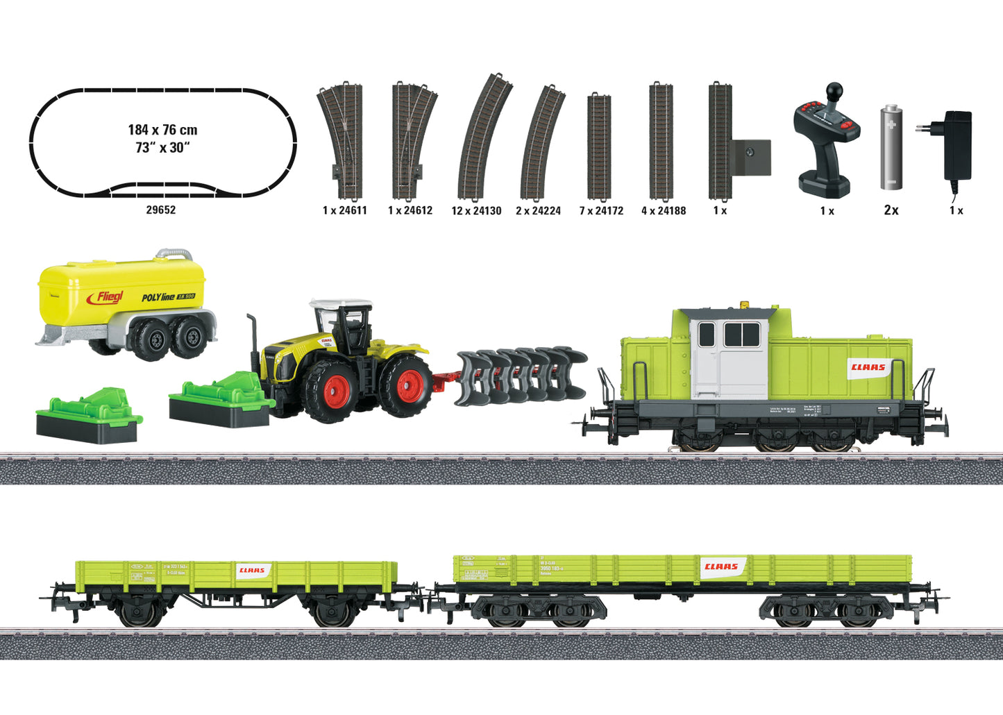 Marklin 29652 Farming Train HO Gauge Diesel Starter Train Set 110V