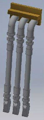 Cal-Scale 190-724 HO 3-Line MU Plastic Hose (Pack of 4)