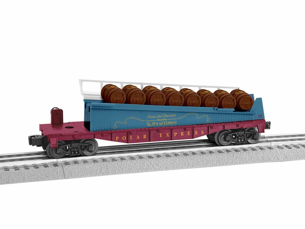Lionel 1928430 O The Polar Express Barrel Ramp Car