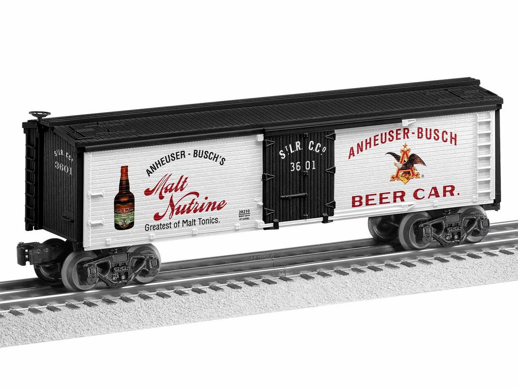 Lionel 1928210 O Anheuser Busch Malt Tonics Refrigerator Car