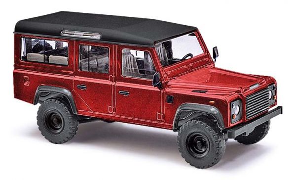 Busch 50353 HO 1983 Land Rover Defender in Metallic Red