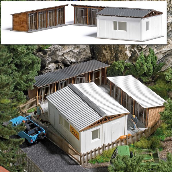 Busch 1671 HO Animal Shelter Building Kit