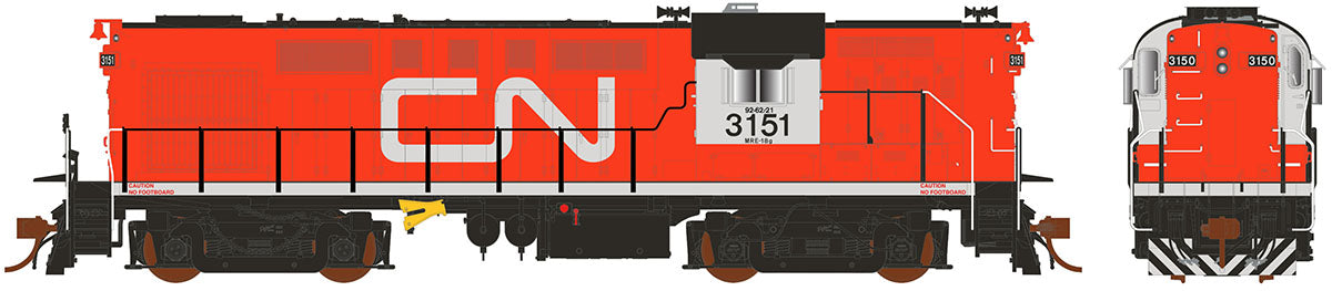 Rapido Trains 32015 HO Canadian National MLW RS-18 Diesel Locomotive #3153