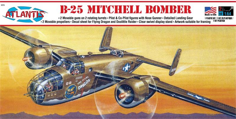 Atlantis Models H216 1:64 Boeing B-25 Flying Dragon with Stand Aircraft Kit