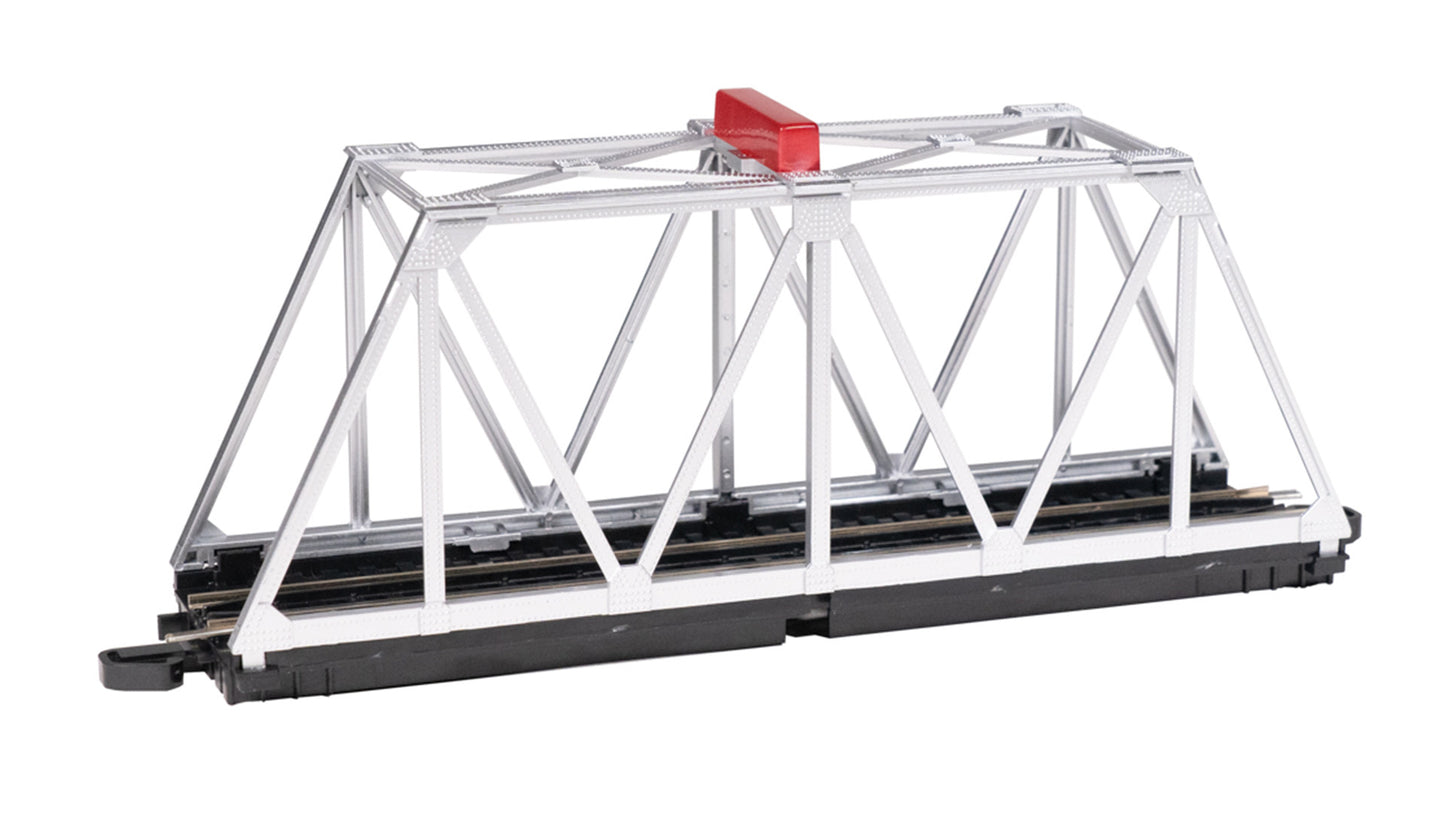 Bachmann 44478 HO E-Z Track Silver Series Truss Bridge with Blinking Light