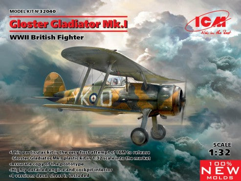 TICM 32040 1:32 Gloster Gladiator Mk.I Aircraft Plastic Model Kit