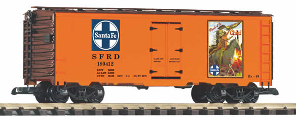 Piko 38895 G Scale Santa Fe Warrior Chief Steel Reefer #180412