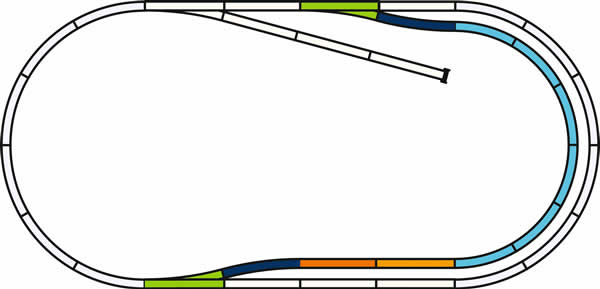 Piko 55321 HO Roadbed A-Track C (Set of 12)
