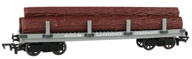 Bachmann 77004 HO Thomas & Friends Sodor Logging Company Flat Wagon with Logs