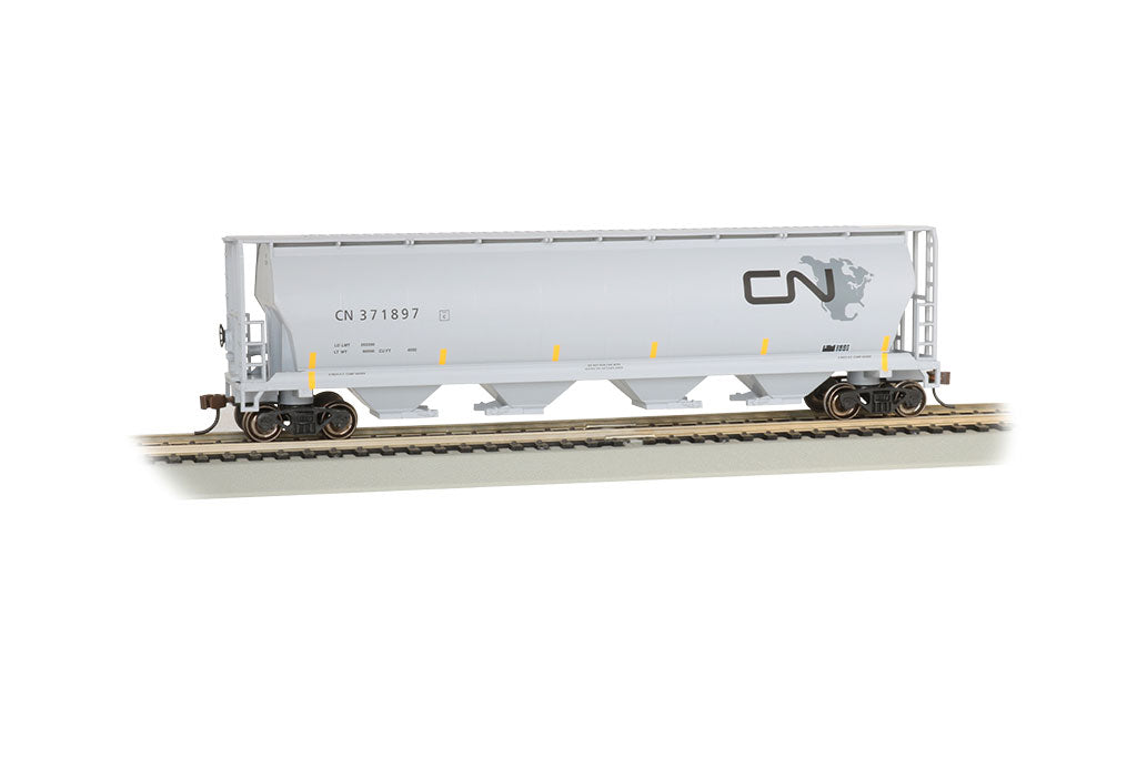 Bachmann 19145 HO Canadian National 4 Bay Cylindrical Grain Hopper #371897