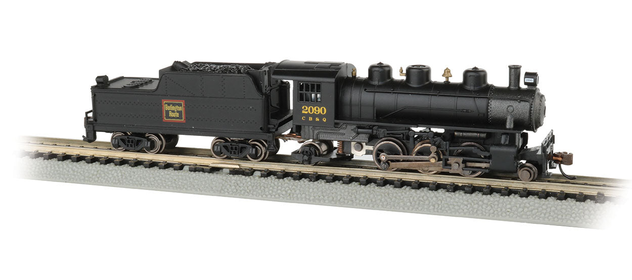 Bachmann 51556 N CB&Q 2-6-2 Prairie Steam Locomotive and Tender #2090
