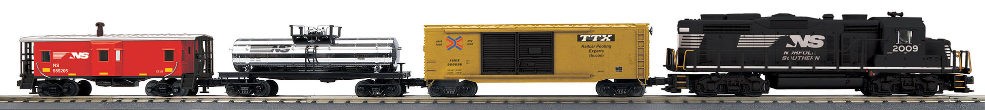 MTH 30-4249-1 Norfolk Southern GP-20 O Gauge Freight Starter Train Set w/PS 3.0