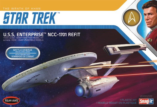 Polar Lights 974 1:1000 Star Trek U.S.S. Enterprise Refit Wrath of Khan Edition