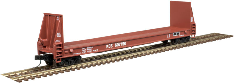 Atlas 50004866 N Kansas City Southern 50' Sieco Pulp Flat Car #607150