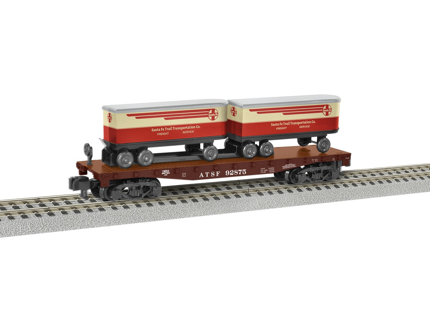 American Flyer 1919252 S Santa Fe TOFC Flatcar #92875
