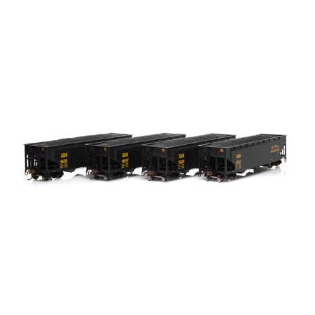 Athearn 7041 HO Alaska RTR 40' 3-Bay Offset Hopper with Load #1 (Pack of 4)