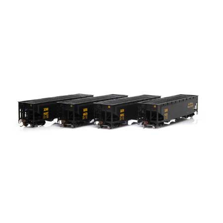 Athearn 7042 HO Alaska RTR 40' 3-Bay Offset Hopper with Load #2 (Pack of 4)