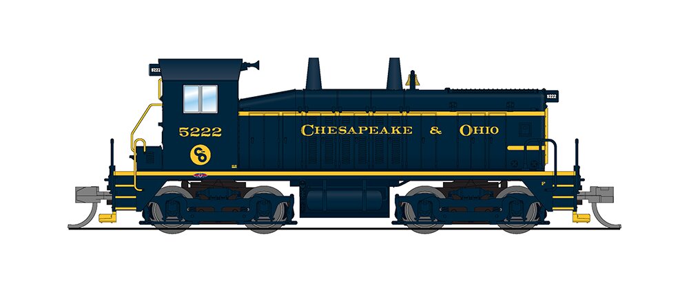 Broadway Limited 3877 N Chesapeake & Ohio EMD SW7 Diesel Loco Sound/DCC #5222