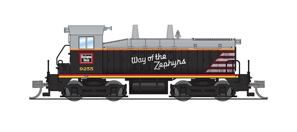 Broadway Limited 3879 N CB&Q EMD SW7 Diesel Locomotive Sound/DCC #9255