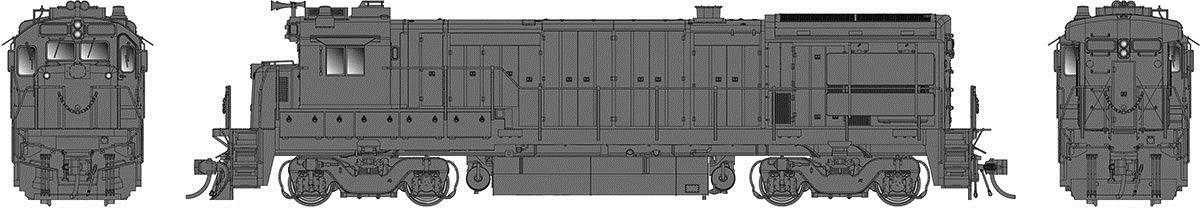 Rapido Trains 18544 HO Undecorated GE B36-7 ATSF Ver Diesel Loco DCC/Sound