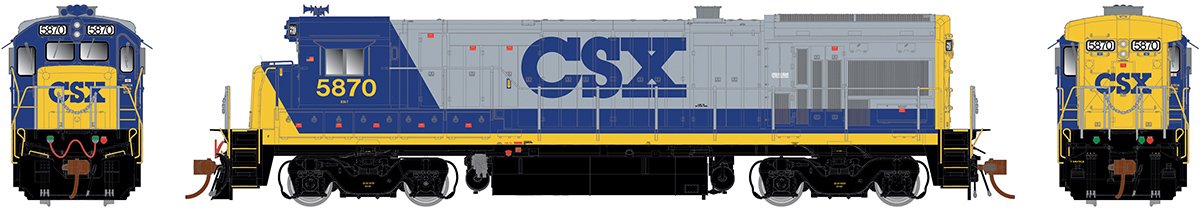 Rapido Trains 18020 HO CSX GE B36-7 Diesel Locomotive Standard DC #5823
