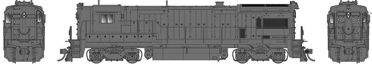 Rapido Trains 18047 HO Undecorated GE B36-7 SOU/NS Version Diesel Locomotive