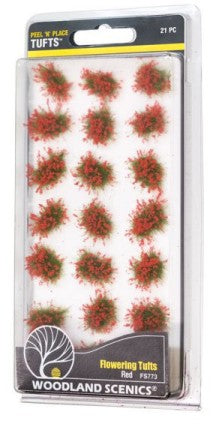 Woodland Scenics FS773 Red Flowering Tufts (Pack of 21)
