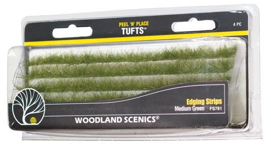 Woodland Scenics FS781 Medium Green Edging Strips (Pack of 4)
