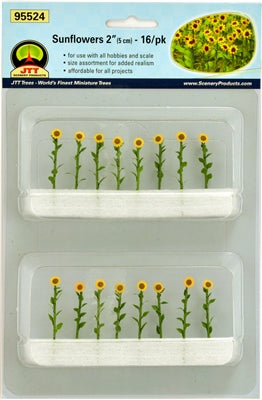 JTT Scenery Products 95524 O Sunflowers 2" Height (Pack of 16)