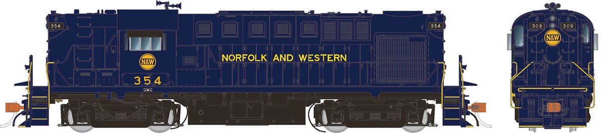 Rapido Trains 31020 HO Norfolk & Western Alco RS-11 Diesel Locomotive #360