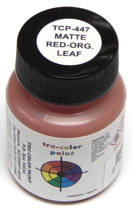 Tru-Color 447 Matte Orange-Red Leaf Sprayable Paint 1 oz. Bottle