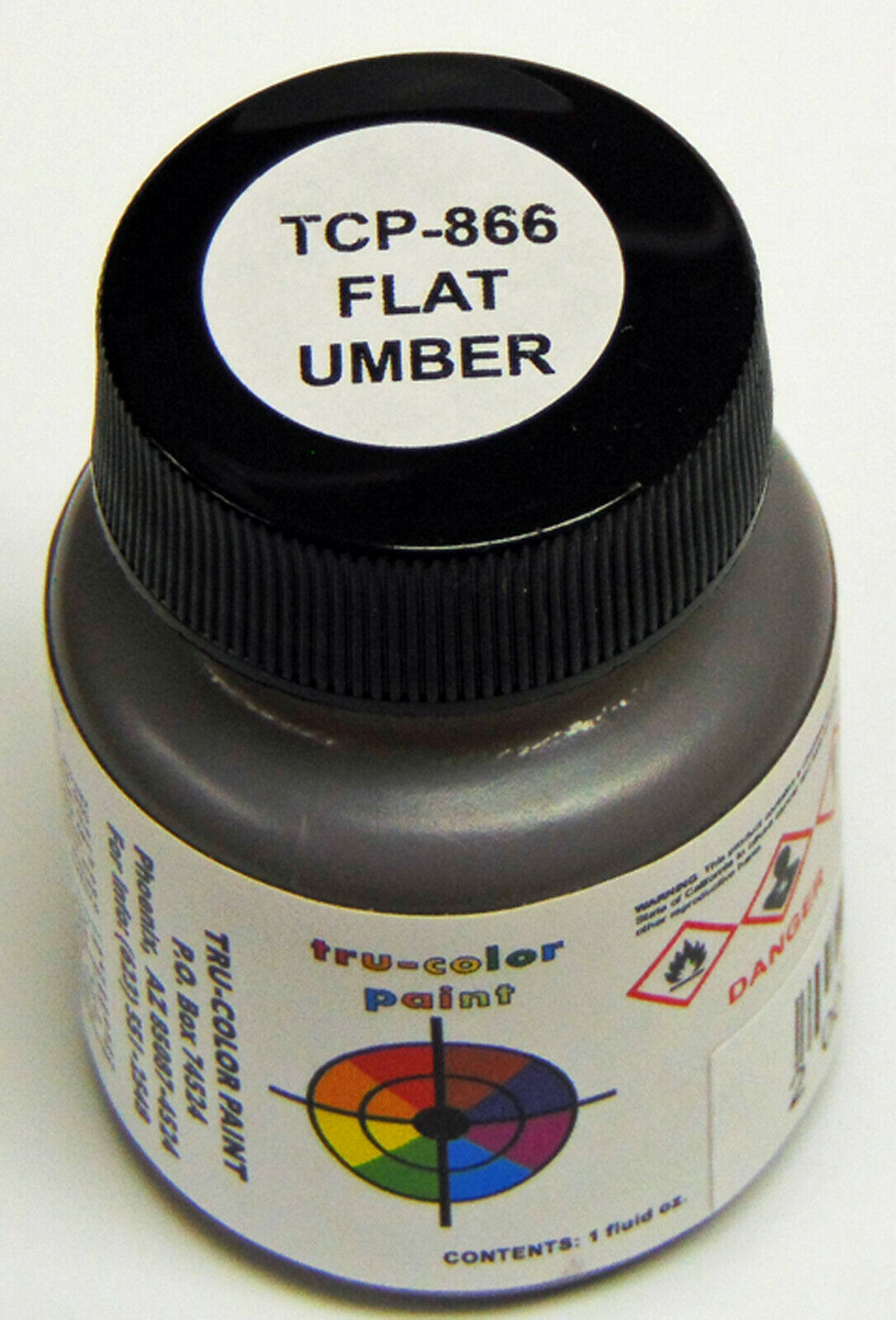 Tru-Color 866 Brushable Paint Flat Umber - 1 oz. Bottle