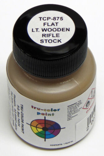 Tru-Color 875 Brushable Paint Flat Light Wooden Rifle Stock Brown - 1 oz. Bottle