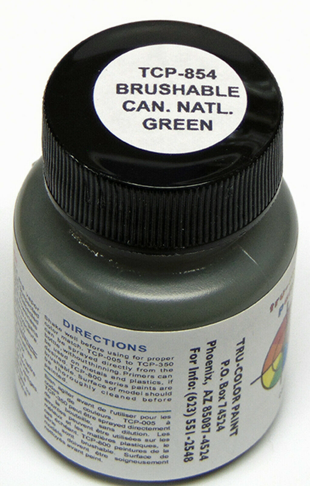 Tru-Color 854 Brushable Paint Flat Canadian National Green - 1 oz. Bottle