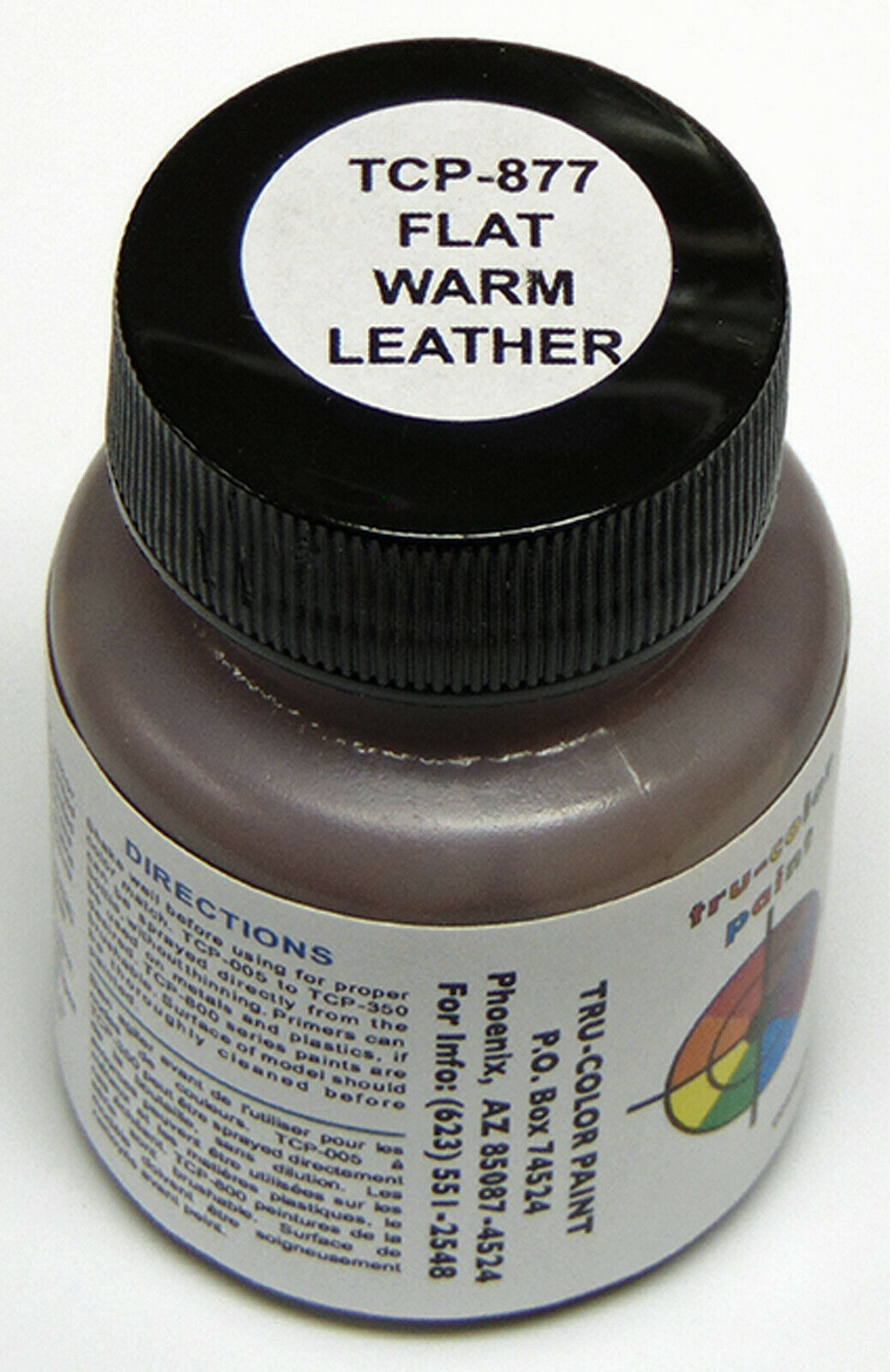 Tru-Color 877 Brushable Paint Flat Warm Leather - 1 oz. Bottle