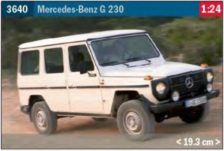 Italeri 3640 1:24 Mercedes-Benz G230 SUV Car Plastic Model Kit