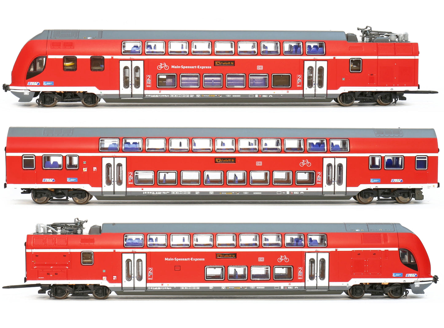 Brawa 64500 N DB AG Twindexx Vario Double-Deck Railcar (Pack of 3)
