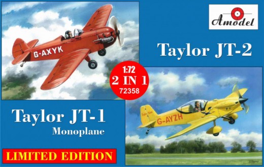 A Model from Russia 72358 1:72 Taylor JT1/JT2 Monoplane 2 in 1 Plastic Model Kit