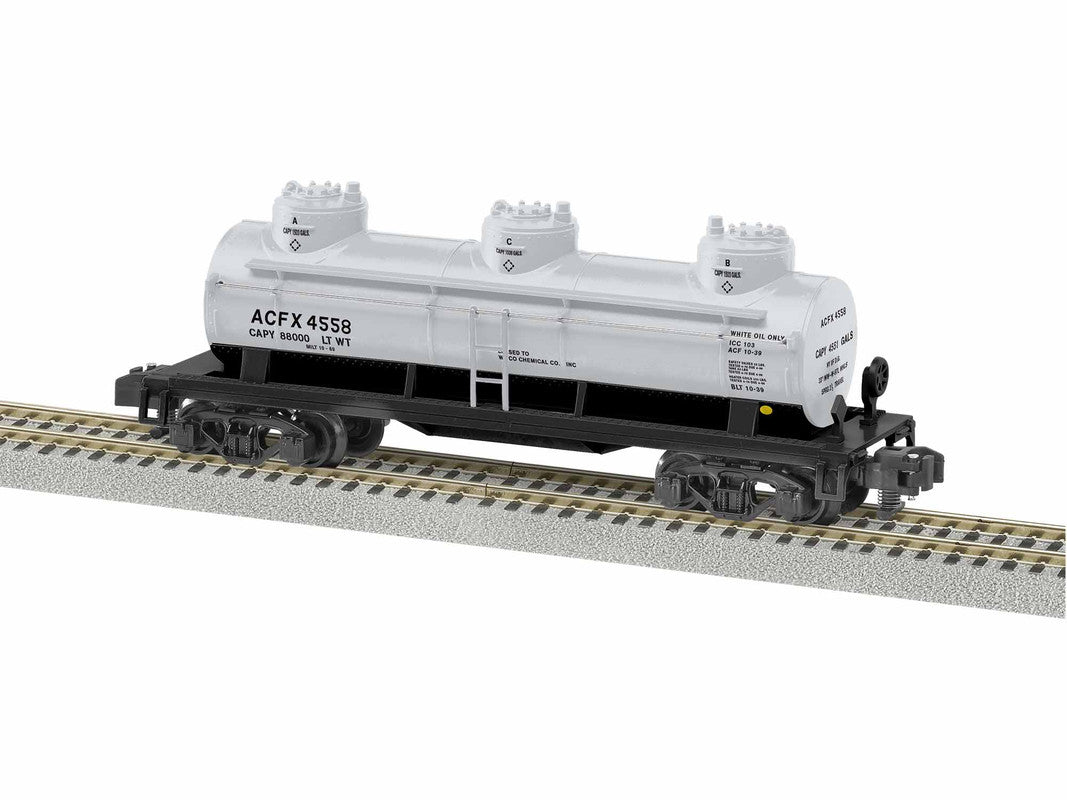 American Flyer 1919302 S ACFX 3 Dome Tankcar #4558