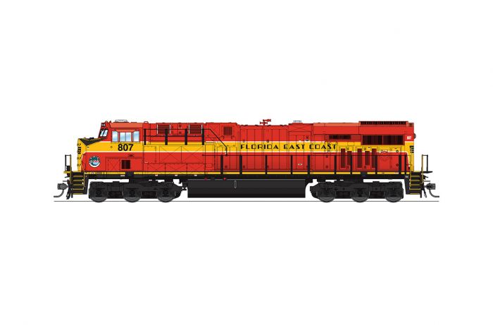 Broadway Limited 5866 HO Florida East Coast GE ES44C4 Diesel Locomotive #807