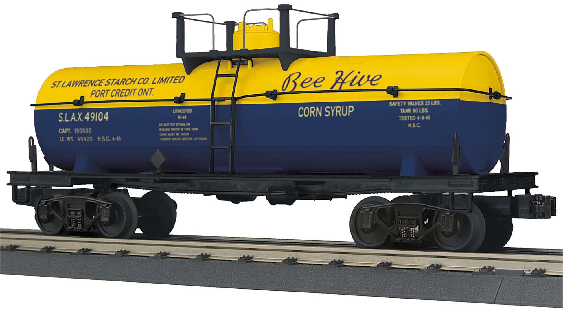 MTH 30-73541 O Bee Hive Corn Syrup Tank Car #49104