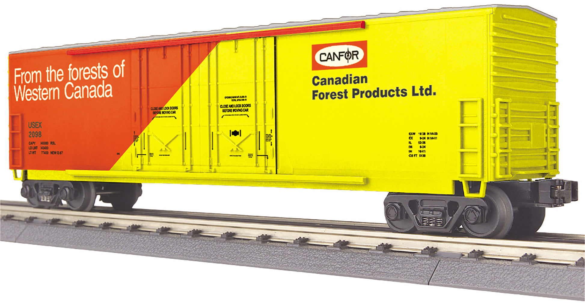 MTH 30-74987 O 50' Double Door Plugged Boxcar #2098